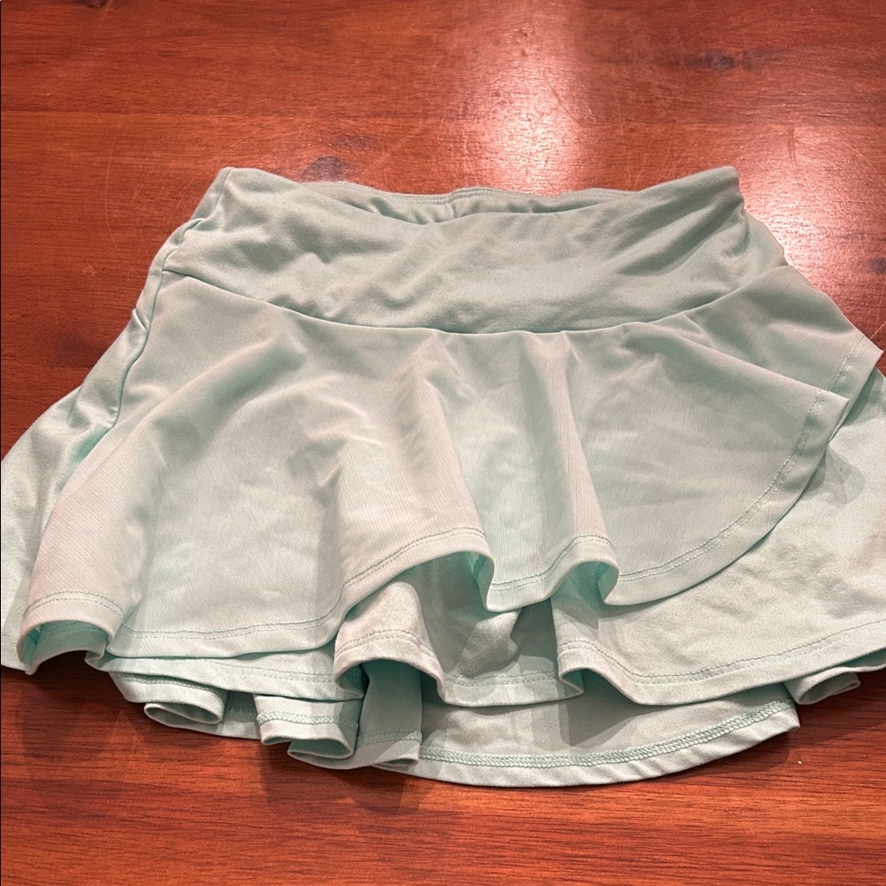 all in motion Mint Green Girls' Ruffled Skort